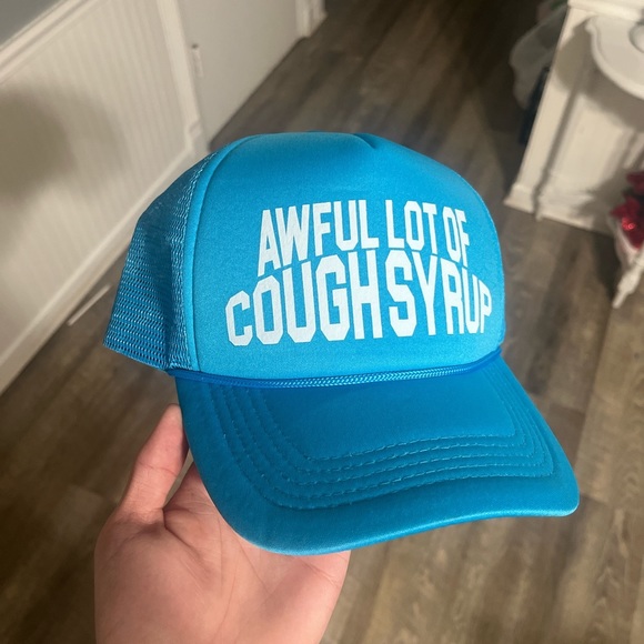 Cough syrup trucker hat
